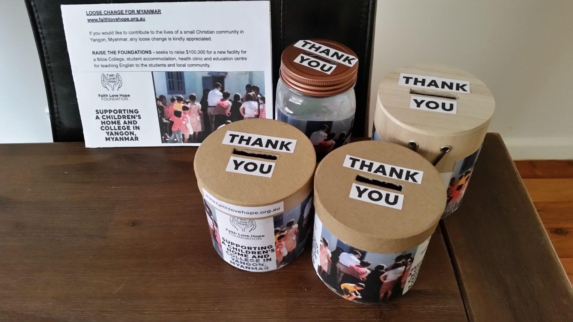 Faith Love Hope Loose Change Box